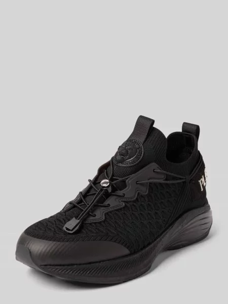 Sneakersy z aplikacjami z logo model ‘NINJA SHADOW’ Plein Sport czarne