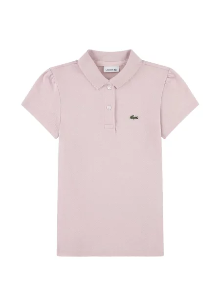 Koszulka polo dziecięca Lacoste różowa