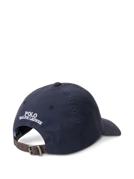 Șapcă Polo Ralph Lauren din fleece cu dungi cu volane albastru