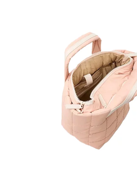Matlasat geantă shopper Veecollective roz