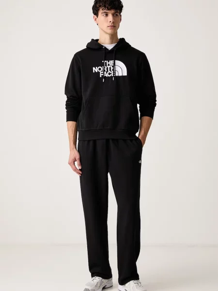 The North Face mikina s kapucňou pánska s bavlnou Essential čierna