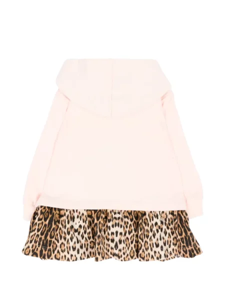 Bluza z kapturem dziecięca Roberto Cavalli różowa
