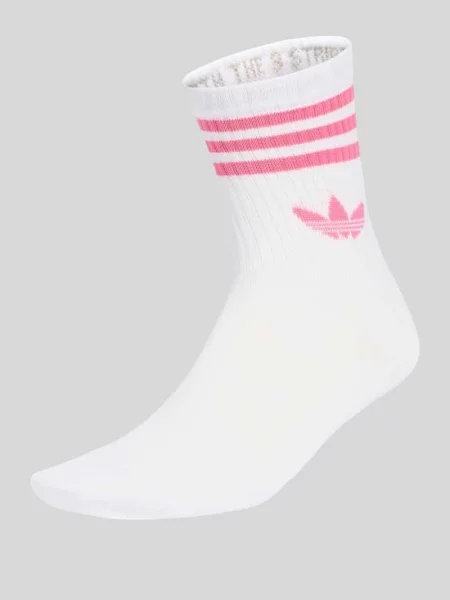 Skarpety z nadruk z logo Adidas Originals białe