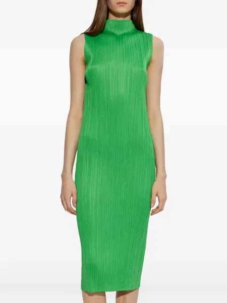 Rochie midi Pleats Please Issey Miyake verde