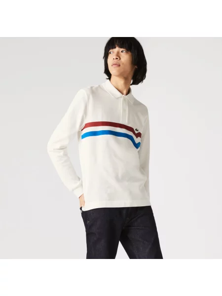 Поло Lacoste белое
