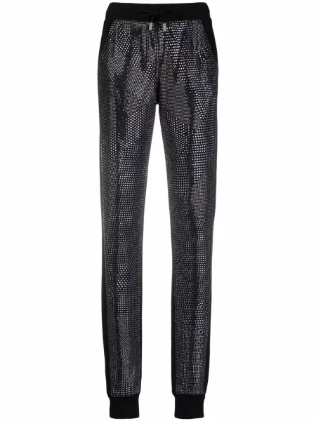 Pantaloni Philipp Plein de cristal negru