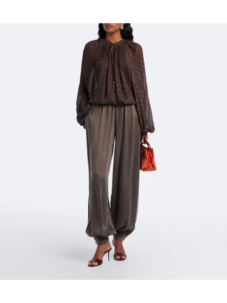 Pantaloni Jacques Wei din piele verde