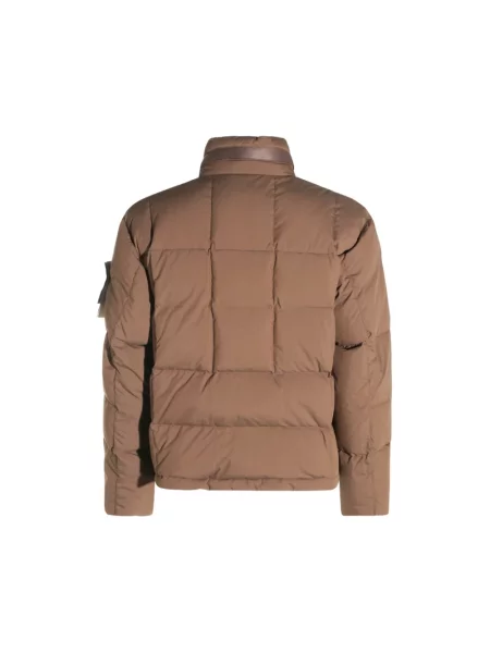 Krótka kurtka puchowa Stone Island z kamieniami brązowa