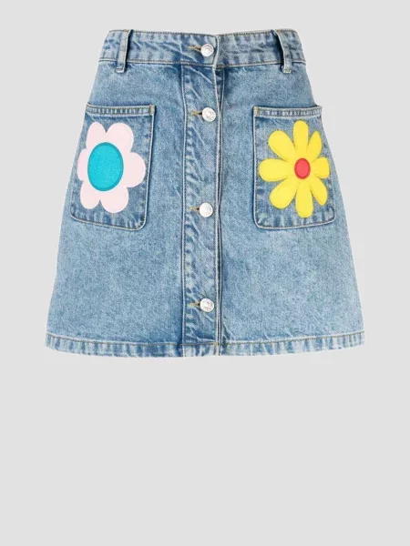 Джинсовая юбка Moschino голубая