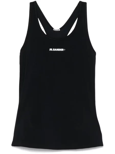 Top Jil Sander din jerseu negru