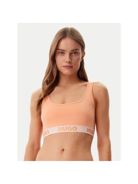 HUGO Бюстгальтер-топ Sporty Logo Оранжевий