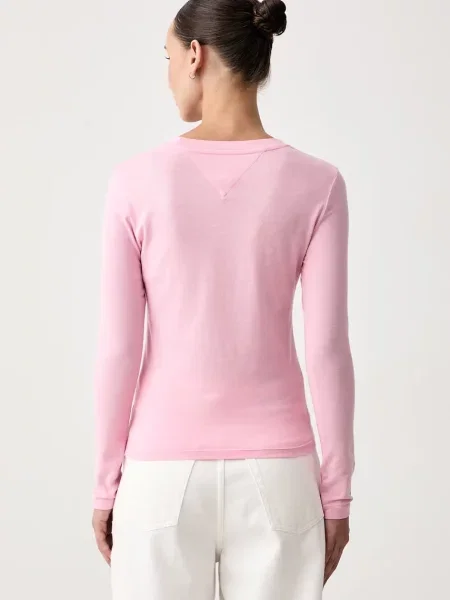 Tommy Jeans Bluzka Classic Logo jasny różowy