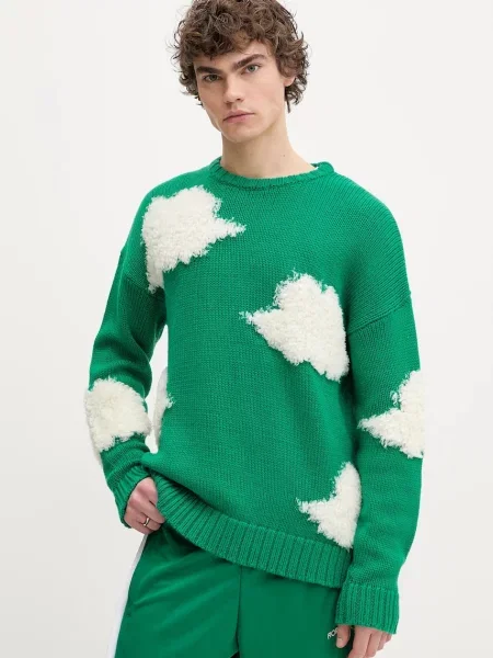 Fiorucci pulover de lână Cloud Sweater bărbați călduros verde