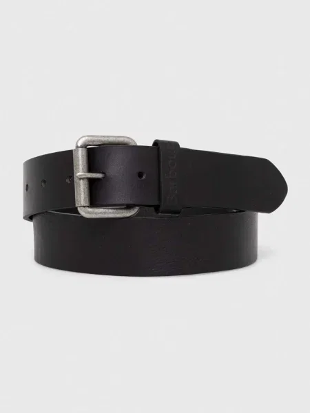 Barbour curea de piele barbati negru