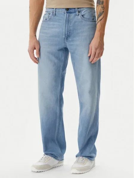 Calvin Klein Jeans Blugi Straight Fit albastru
