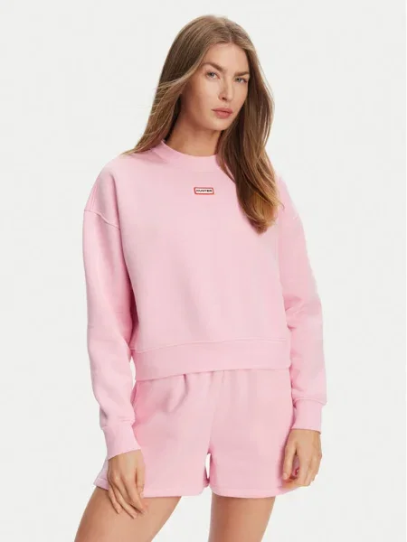 Hunter Суитшърт Tina Cropped Fit розов