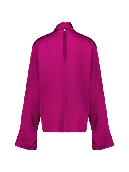 Top Stella Mccartney din satin cu legături roz