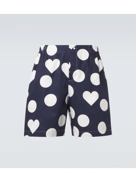 Pantaloni scurți Jacquemus din poplin albastru
