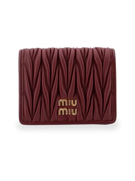Portfel Miu Miu skórzany czerwony