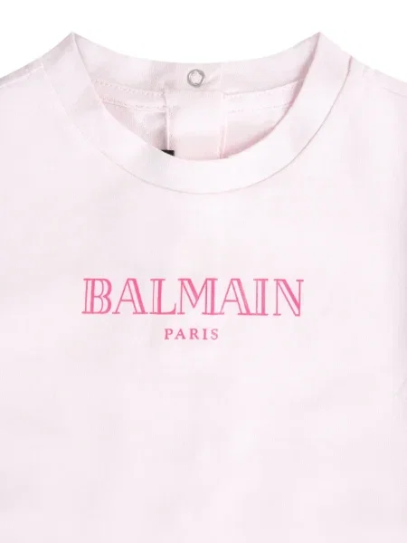Koszulka dziecięca Balmain różowa