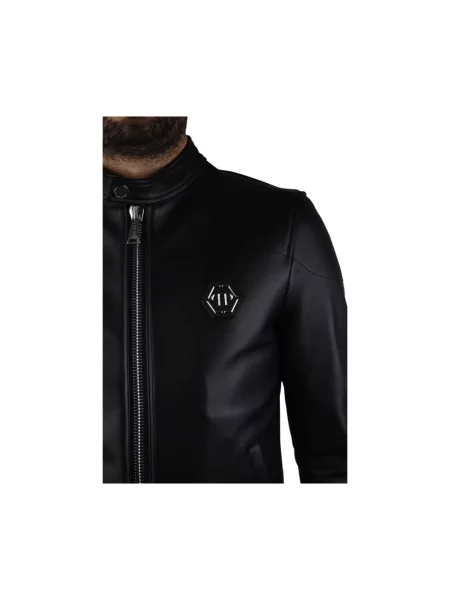 Kurtka skórzana Philipp Plein czarna