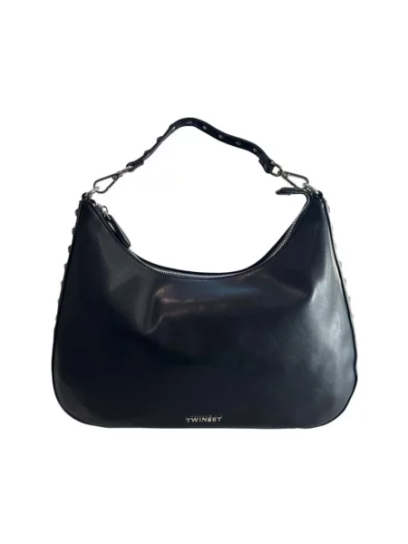 Torebka hobo Twinset z ćwiekami czarna