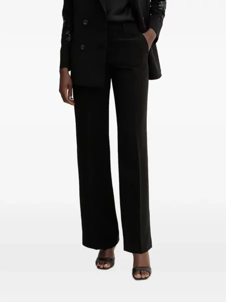 Pantaloni Ermanno Firenze cu paiete cu dungi negru