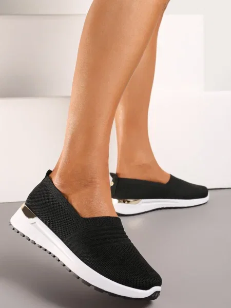 Teniși cu Inserție Metalică pe Călcâi Jestella negri