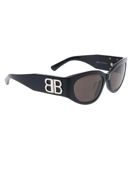 Lniane okulary przeciwsłoneczne Balenciaga niebieskie