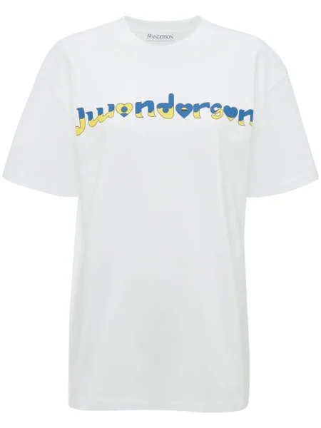 Tricou Jw Anderson cu imagine alergare alb