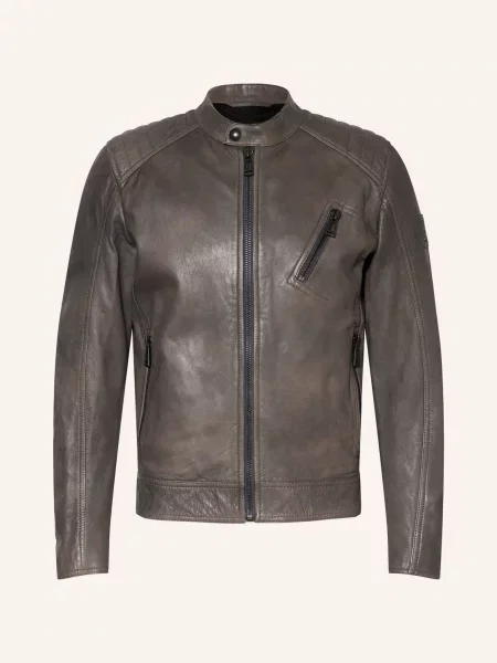 Belstaff Kožená Bunda šedá