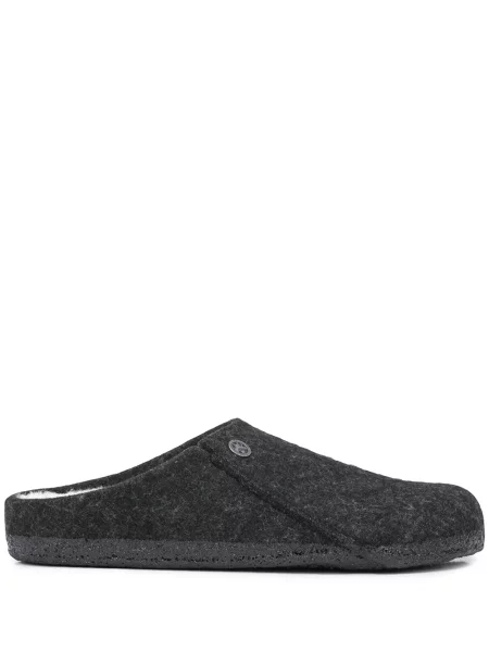 Vilnonės kambarinės šlepetės Birkenstock juoda