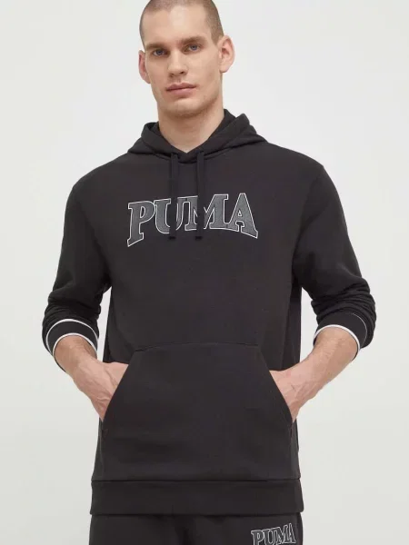 Μπλούζα Puma SQUAD με κουκούλα μαύρο