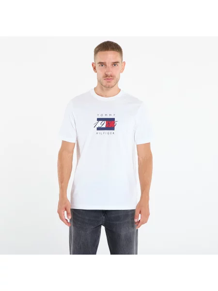 Тениска Tommy Hilfiger с принт бяло