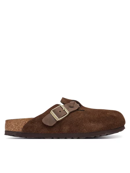 Šľapky Birkenstock Boston Braided Hnedá béžová