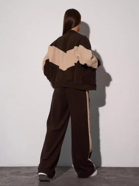 Спортивний костюм ISSA Plus темно-коричневий комбінований верх коричневий