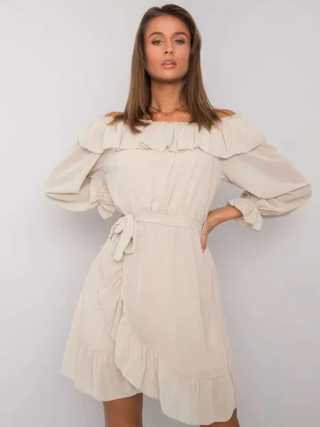 Rochie maxi Fashionhunters de costum bej