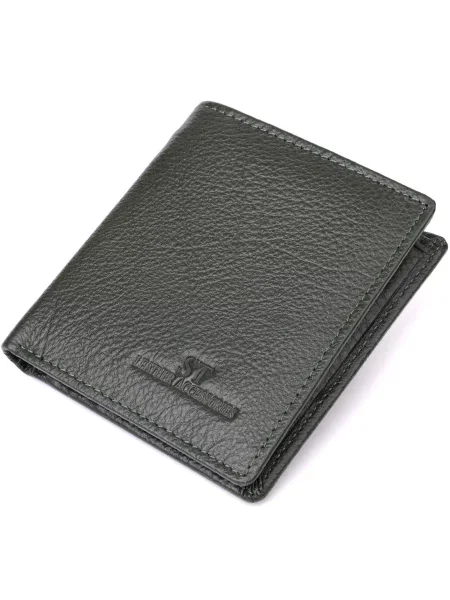 Кожаный кошелек St Leather Accessories зеленый