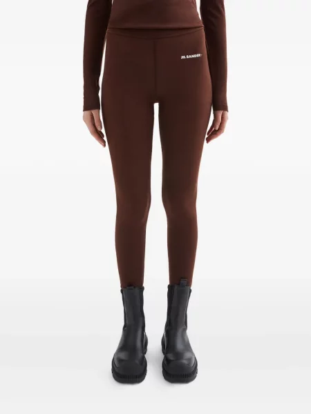 Leggings Jil Sander cu imagine maro