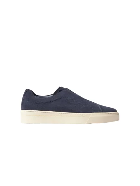 Sneakersy Scarosso zamszowe wsuwane niebieskie
