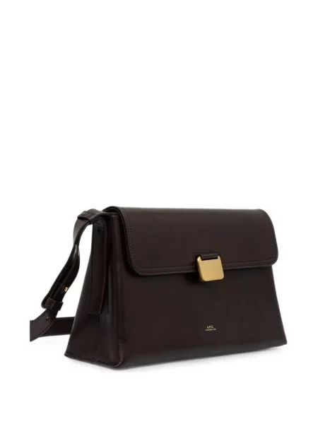Body A.p.c. din piele cu imagine maro