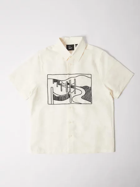 By Parra koszula z bawełną The dunes regular z kołnierzykiem klasycznym beżowy