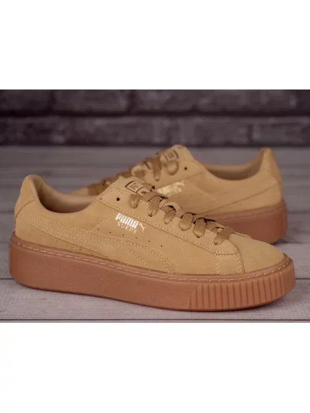 Buty sportowe Puma SUEDE PLATFORM beżowe