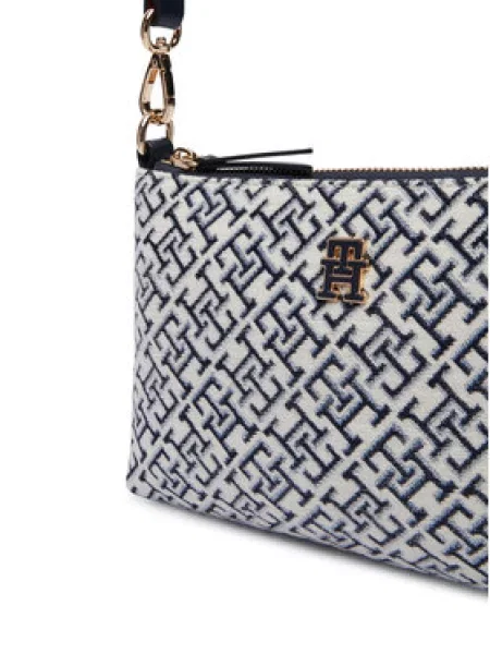 TOMMY HILFIGER Torba za na rame mornarsko / svijetloplava / bijela plava