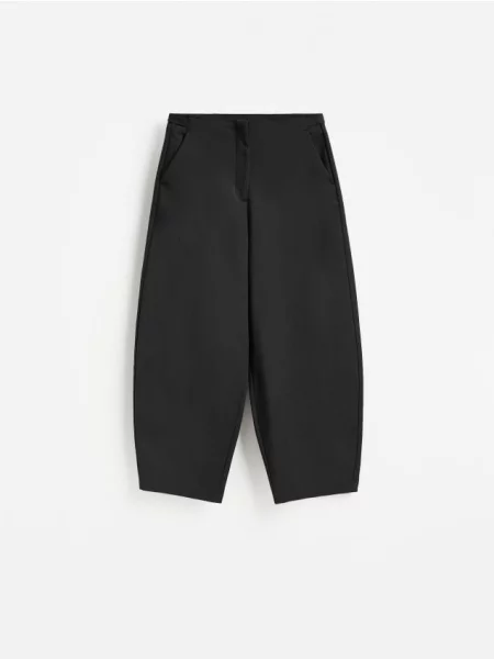 Reserved Pantaloni barrel leg negru