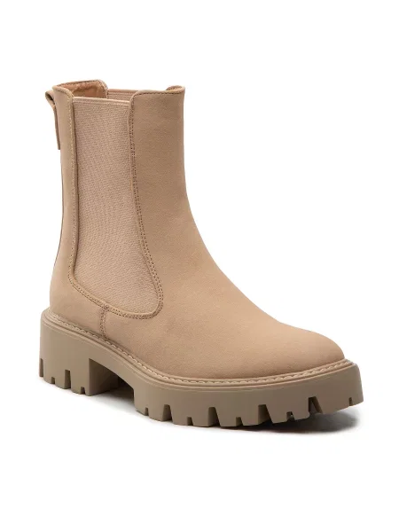 Chelsea boots Only z nubuku hnědé