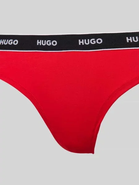 Stringi z elastycznym pasem z logo model ‘Carousel’ Hugo czerwone
