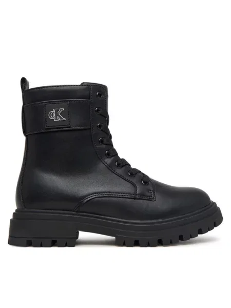 Žygio batai Calvin Klein Lace-Up Bootie juoda