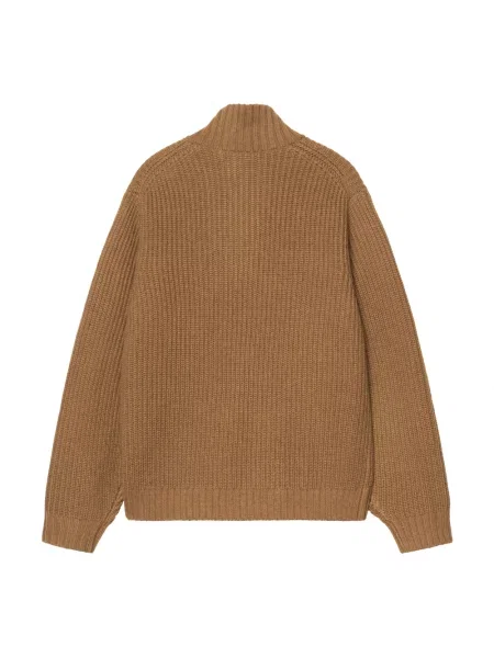 Sweter Carhartt Wip wełniany brązowy