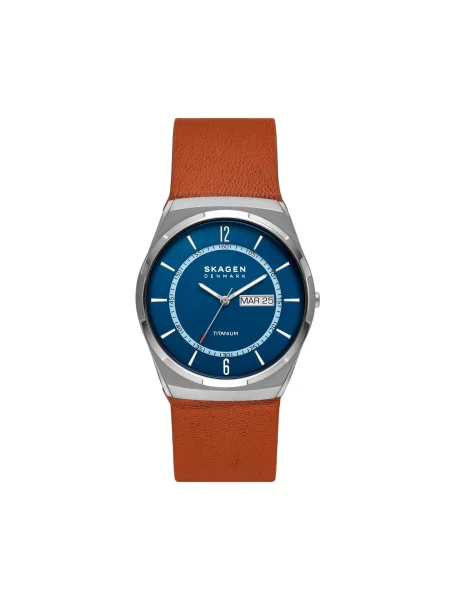Skagen Hodinky Melbye Titanium hnedá